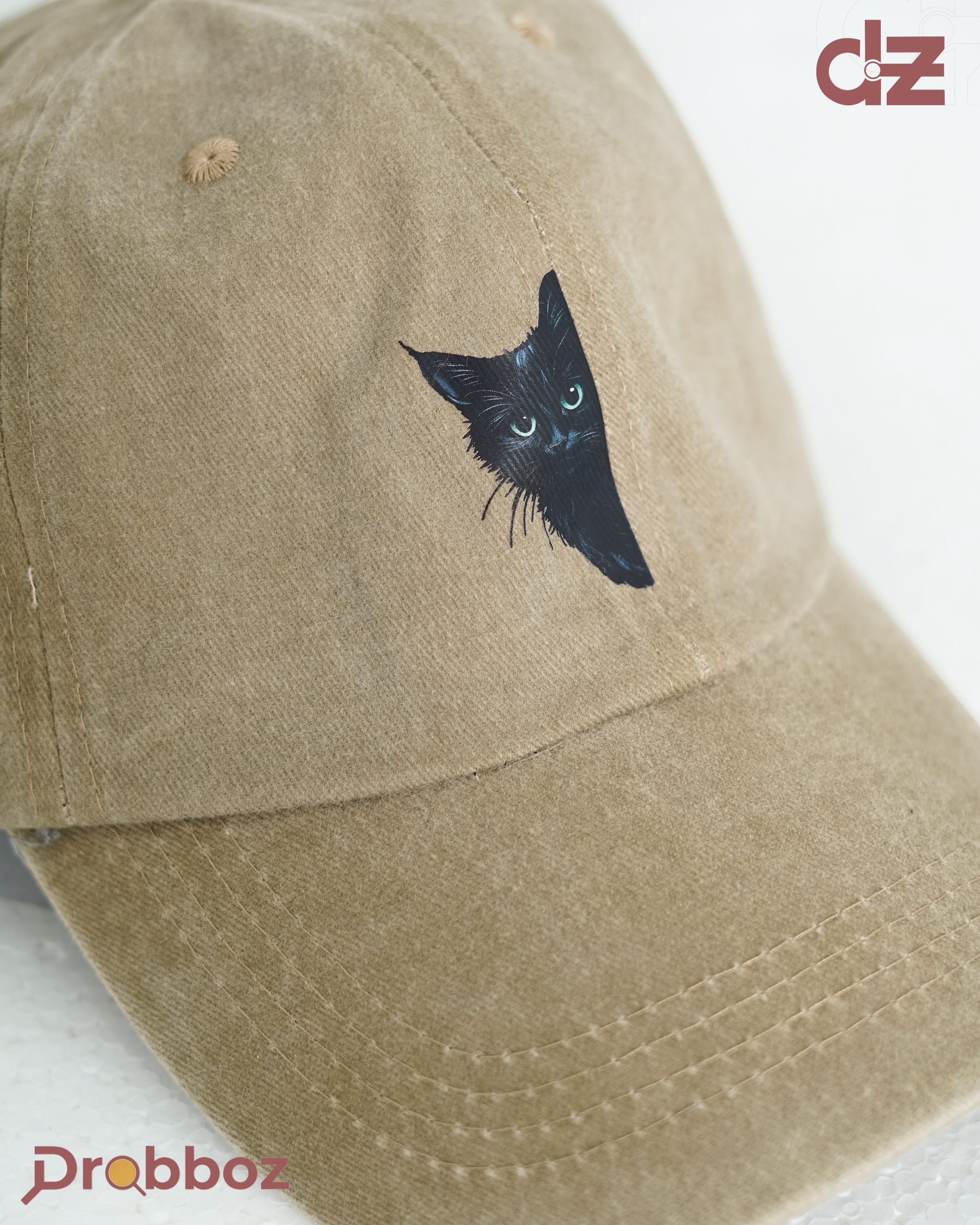 16_imresizer Peeking Cat Baseball Cap - Image 1