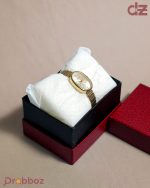 Sunlifex Luxury Oval Gold Mesh Watch – Elegant Minimalist Edition - Image 2