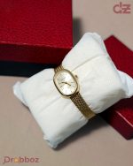 Sunlifex Luxury Oval Gold Mesh Watch – Elegant Minimalist Edition - Image 4