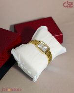 Shengke (SK) K0115 Luxury Rectangle Watch – Vintage Gold Edition - Image 3