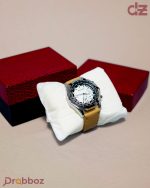 MSTIANQ Men's Luxury Sport Chronograph – White Dial & Tan Leather - Image 3