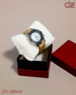 MSTIANQ Men's Luxury Sport Chronograph – White Dial & Tan Leather - Image 2