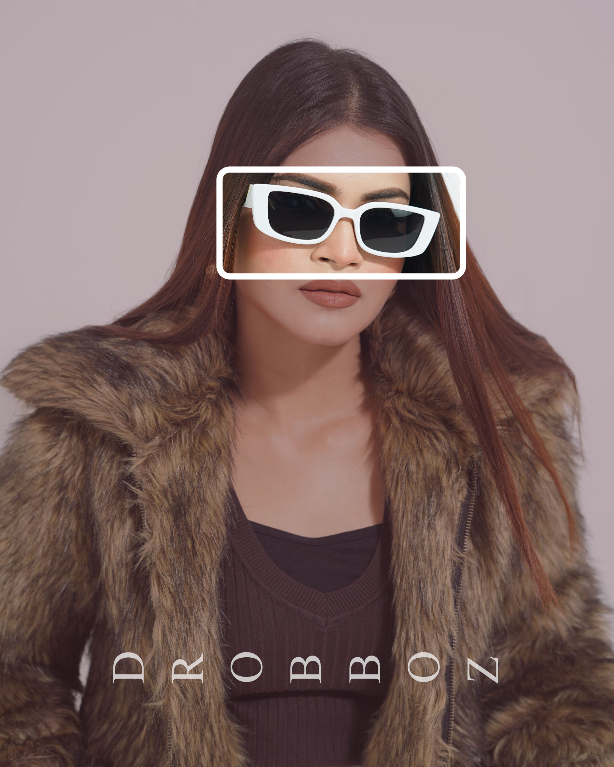 S16_imresizer DROBBOZ Retro Chunky Rectangle Sunglasses – Bold White Frame Premium Eyewear - Image 1