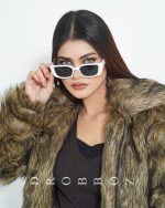 DROBBOZ Retro Chunky Rectangle Sunglasses – Bold White Frame Premium Eyewear - Image 3