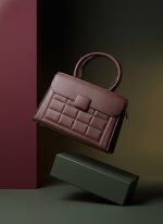Drobboz Noir Quilted Executive Satchel – White Structured Crossbody Handbag