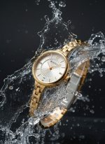 Curren Blanche Luxury Gold Women’s Watch – Crystal Accents Model 9097
