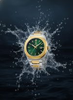 POEDAGAR 825 Men’s Stainless Steel Quartz Watches Waterproof Minimalist Gold Band green watches