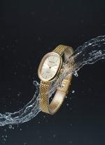 Sunlifex Luxury Oval Gold Mesh Watch – Elegant Minimalist Edition