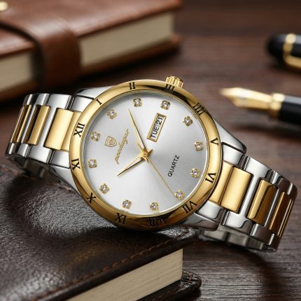 POEDAGAR 615 – Luxury Two-Tone Business Quartz Watch